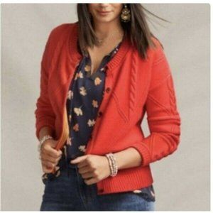 CAbi Cardigan #5449 - Citrus Orange - Size Medium